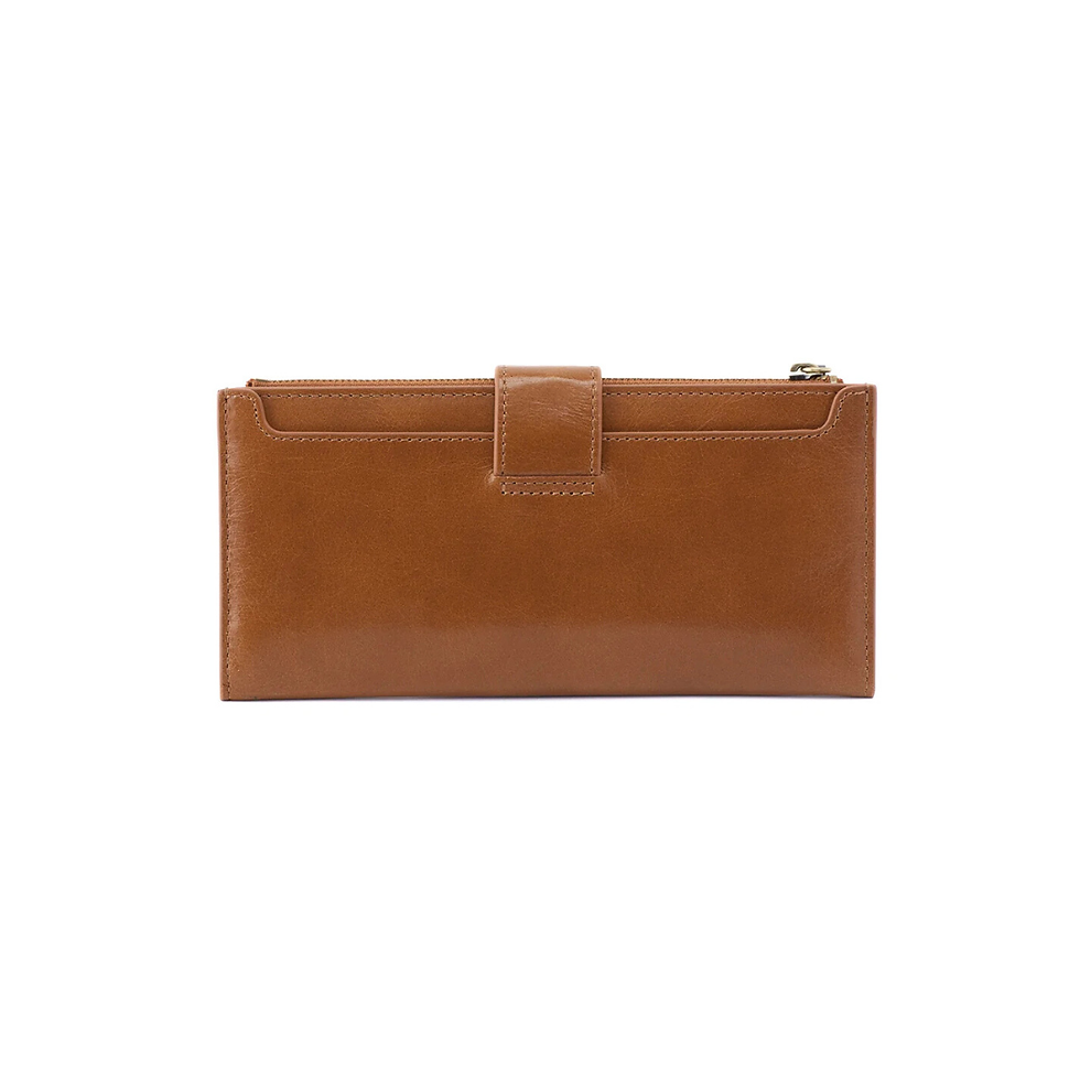 Thumbnail: Hobo Dunn Leather Continental Wallet in Truffle back