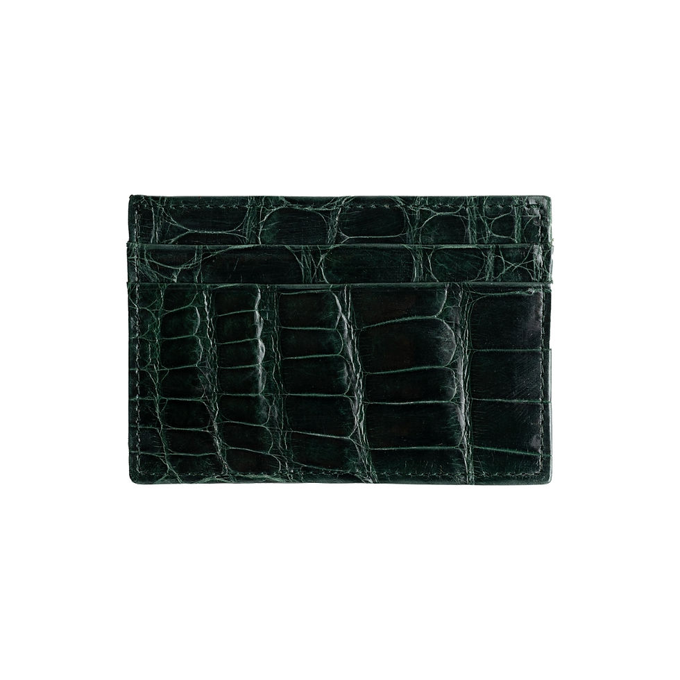 Abas Classic Alligator Flat Card Case
