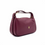 Thumbnail: Bruno Rossi-Italy Small Top Zip Shoulder Bag in Chianti side profile