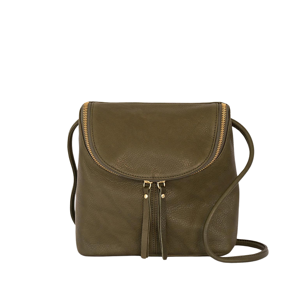 Thumbnail: Osgoode Marley Emery Small Leather Crossbody in Olive front