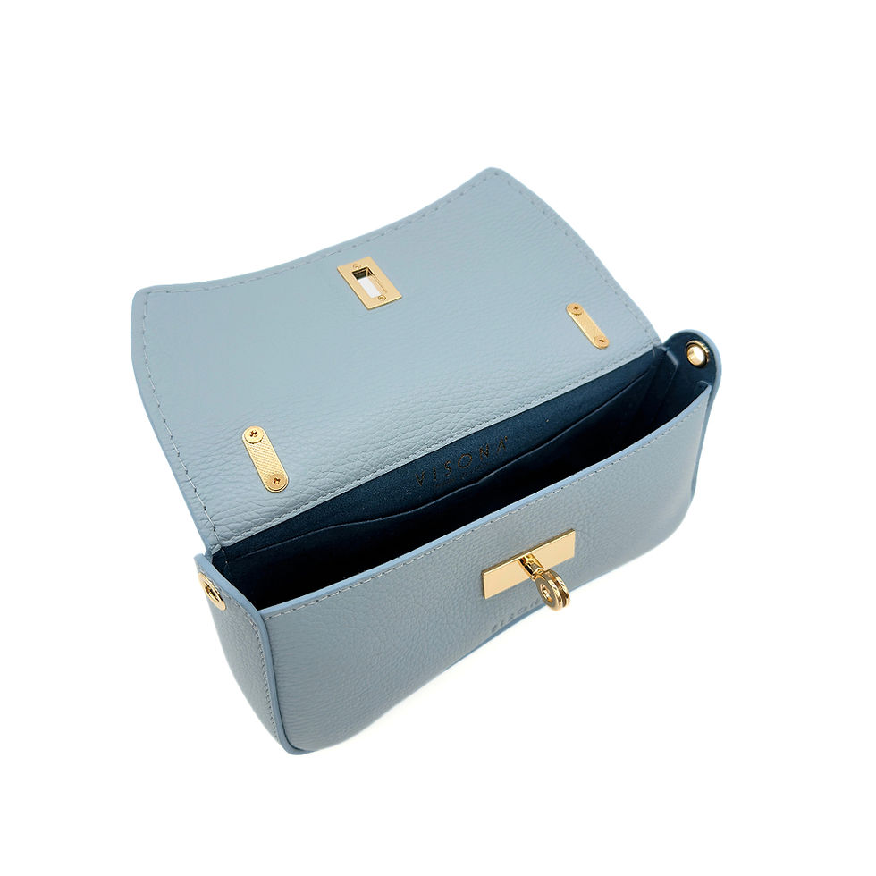Thumbnail: Visona Mini Leather Handbag in Artico inside