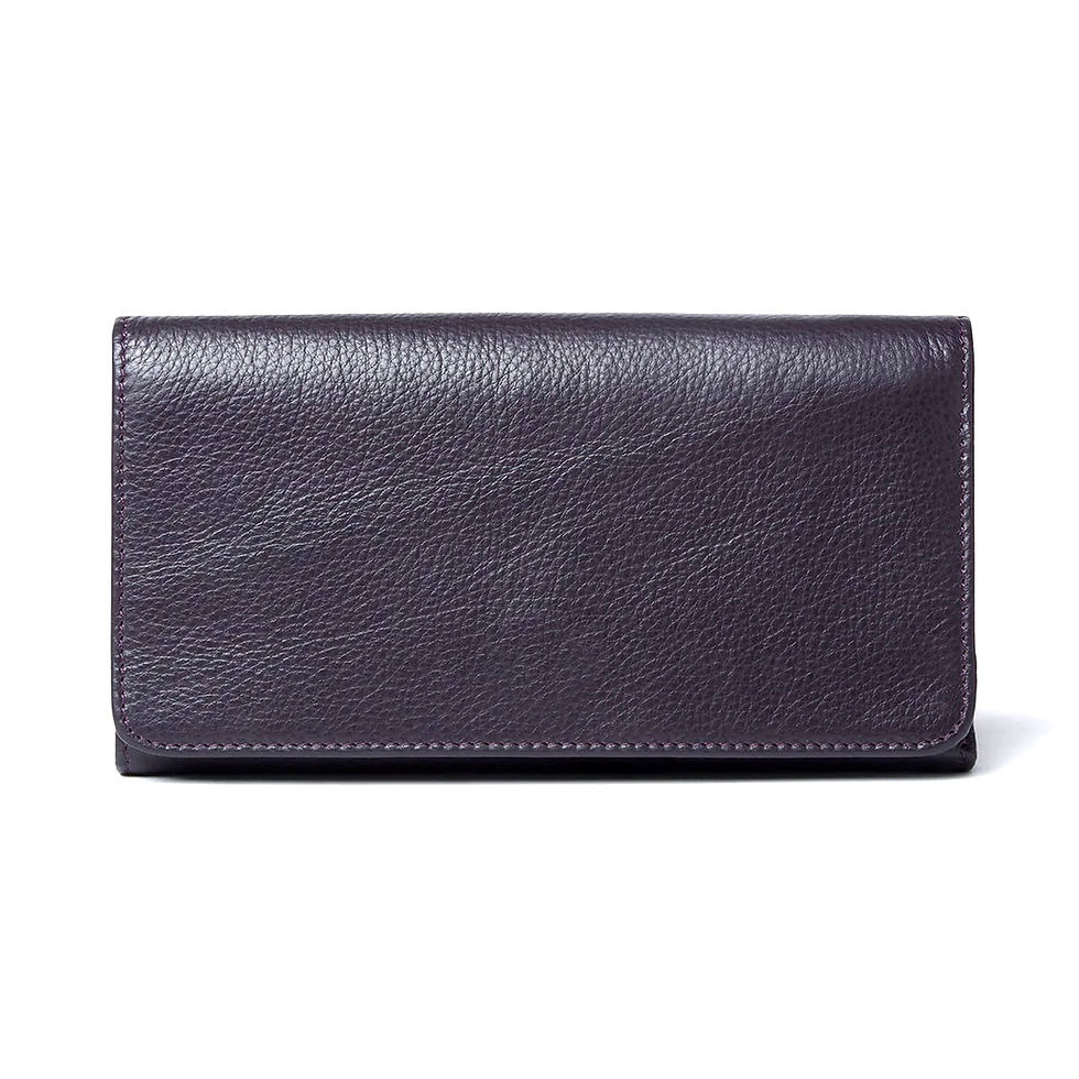 Thumbnail: Osgoode Marley RFID Checkbook Trifold Plum front
