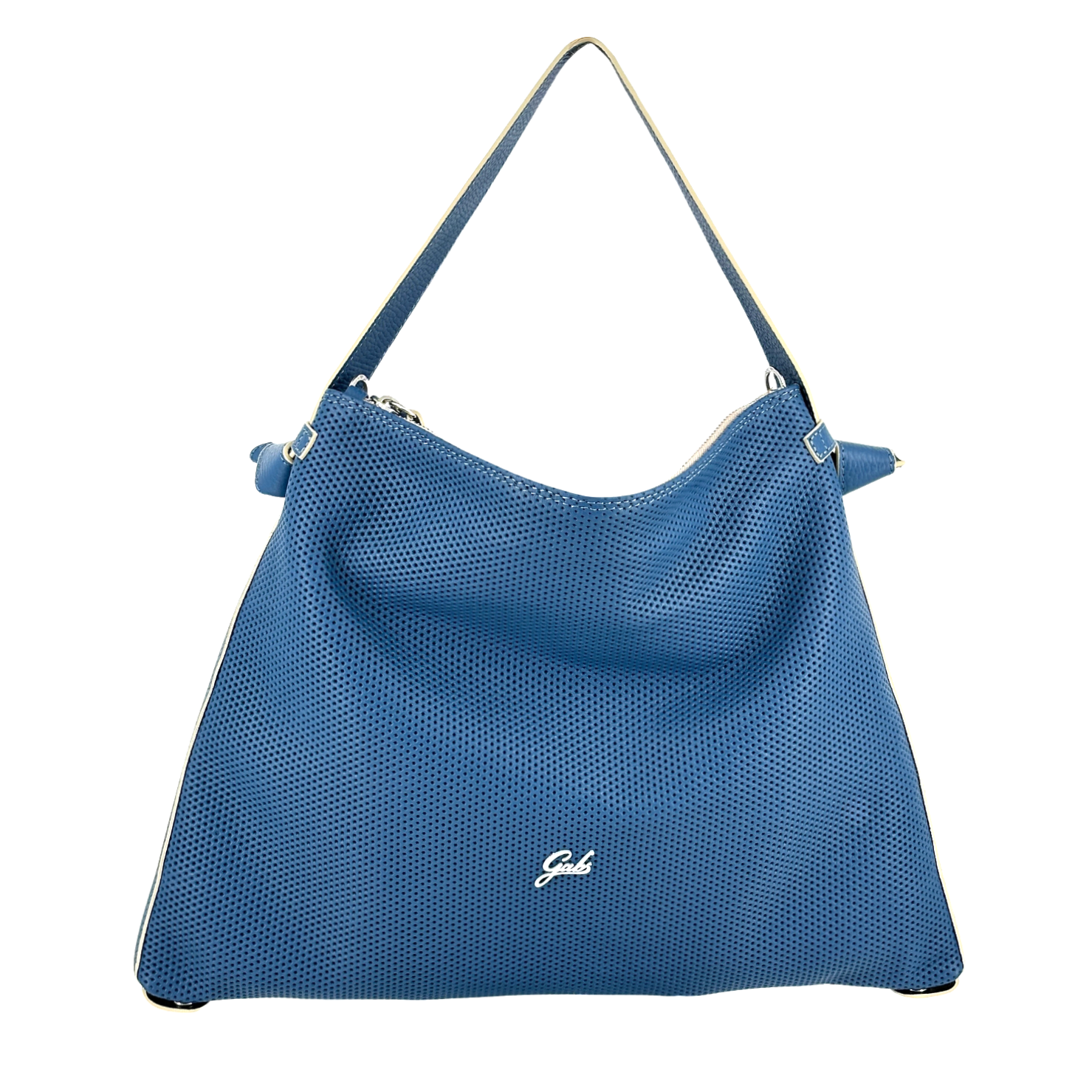 Gabs of Italy Chiara Perforated Shoulder Bag in Lagoon front flat