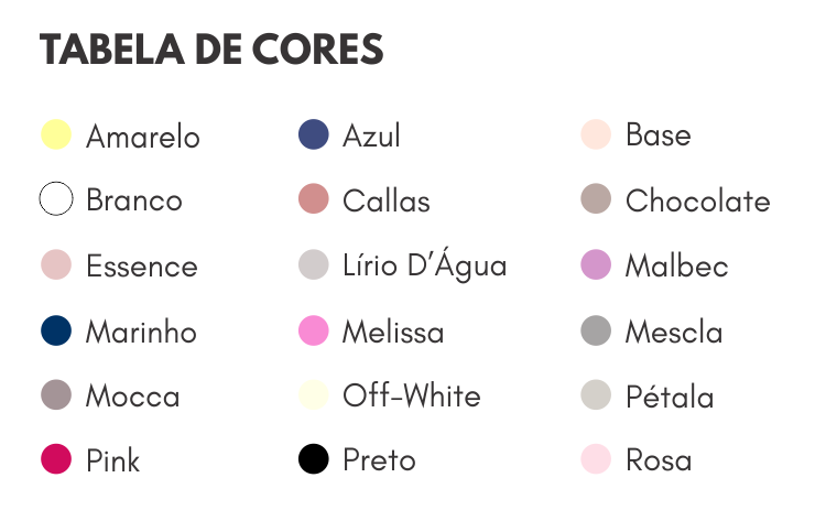 Tabela de Cores