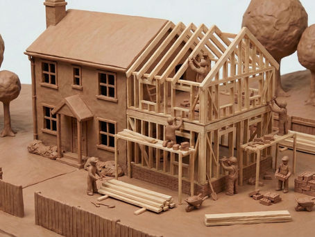 clay rendering of a construction for a home addition