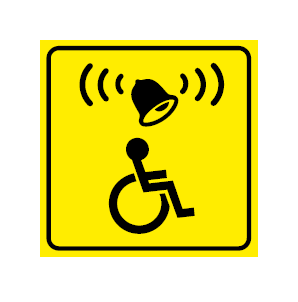 Знак кнопка вызова персонала для инвалидов картинка