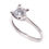 Miniatura: Anillo Compromiso Oro Blanco 10k Twist Zirconia