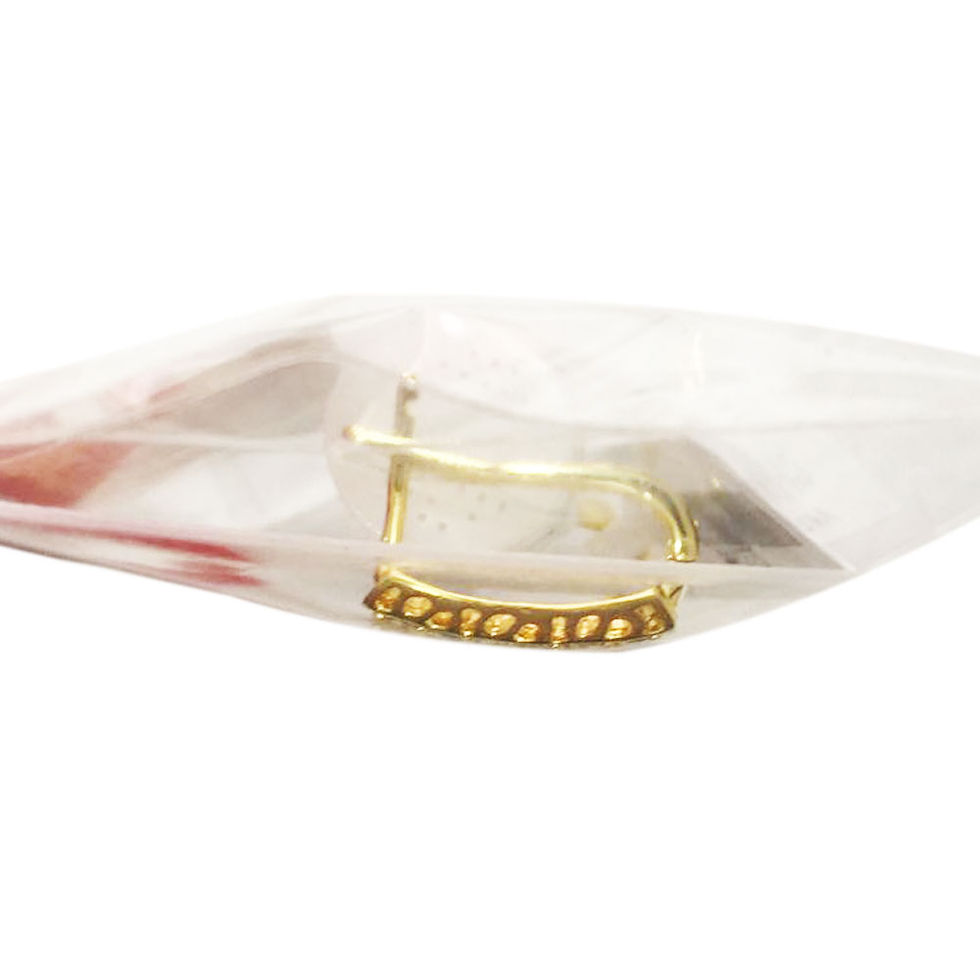 Miniatura: Aretes Barra Zirconias Chapa De Oro