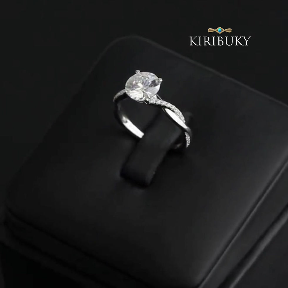 Miniatura: Anillo Compromiso Oro Blanco 14k Moissanita 1ct. 6.5mm