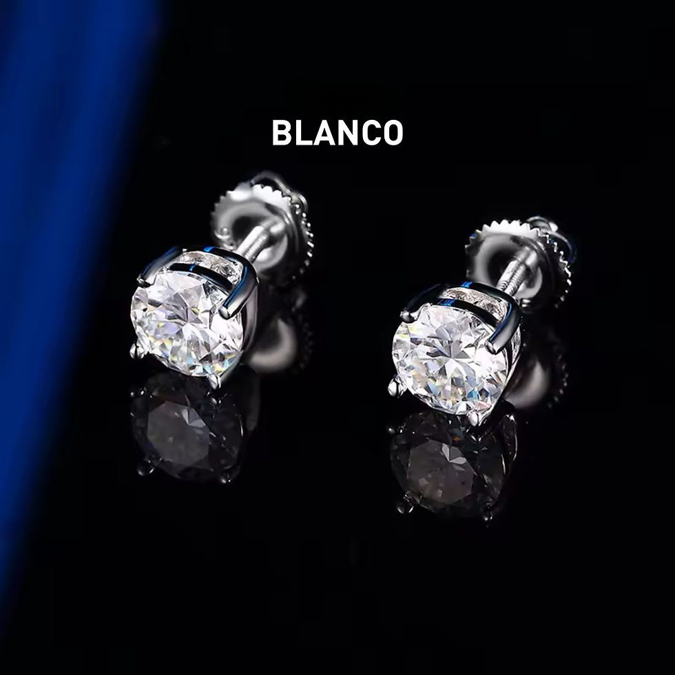 Miniatura: Broqueles Plata Multicolores Moissanita