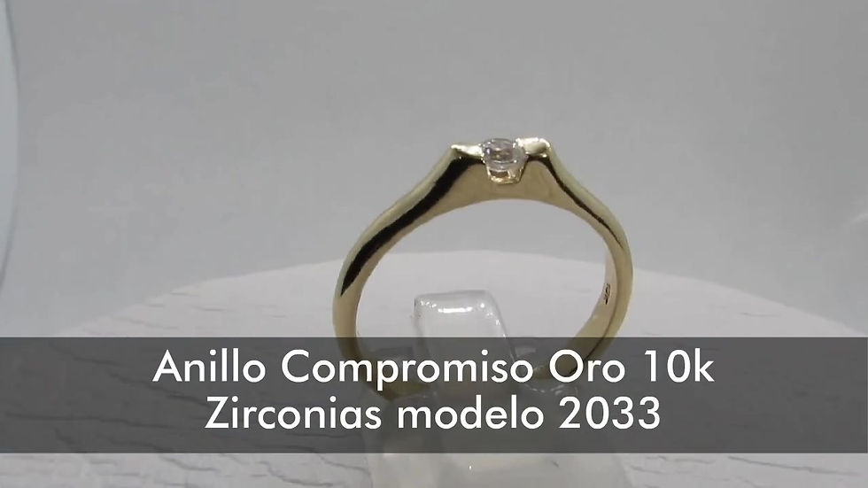Miniatura: Anillo Compromiso Oro 10k Zirconia Modelo 2033