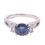 Miniatura: Anillo Oro 14k Compromiso Moissanita Royal Blue 1ct