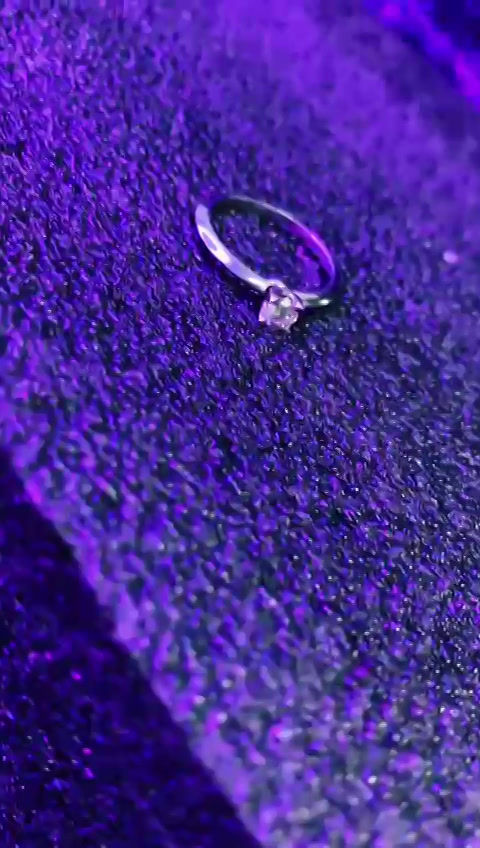 Miniatura: Anillo Compromiso Oro 14k Diamante Corte Redondo 0.25ct