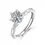 Miniatura: Anillo Plata 925 Compromiso Moissanita Redonda 1.00ct