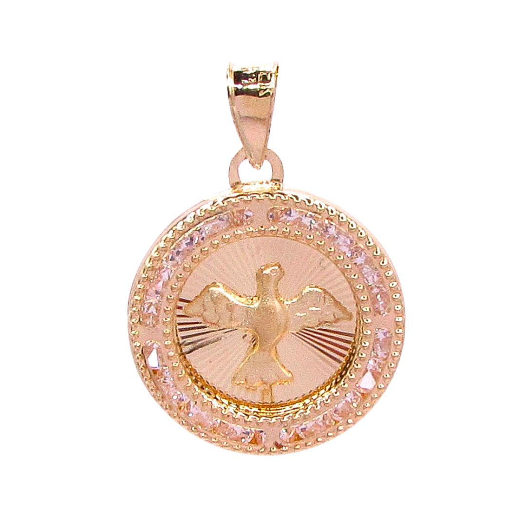 Medalla Oro 10k Paloma Espíritu Santo