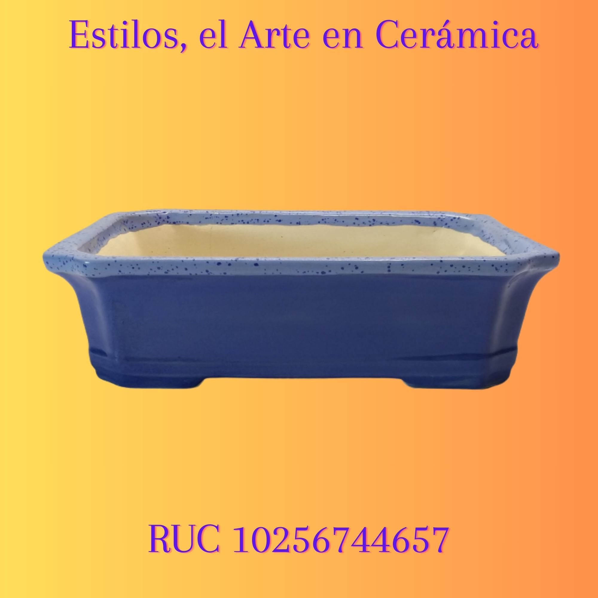 Maceta Bonsai, Rectangular Griega, Borde Exter. corto
