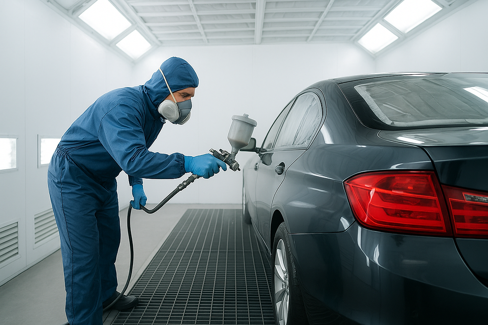 Difference between local workshop paint work and professional paint booth finish