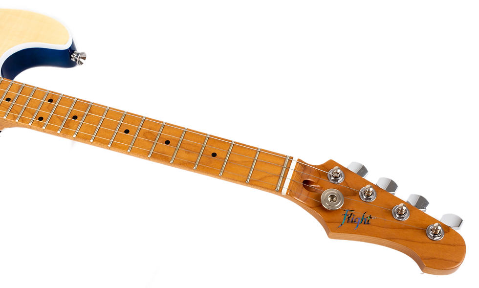 Thumbnail: FLIGHT PATHFINDER BLUE SOLID BODY ELECTRIC TENOR UKULELE