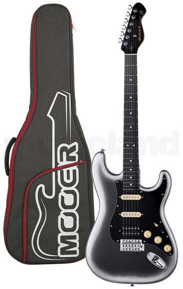 Thumbnail: MOOER MSC10 PRO ELECTRIC GUITAR W/GIG BAG DARK SILVER BURST