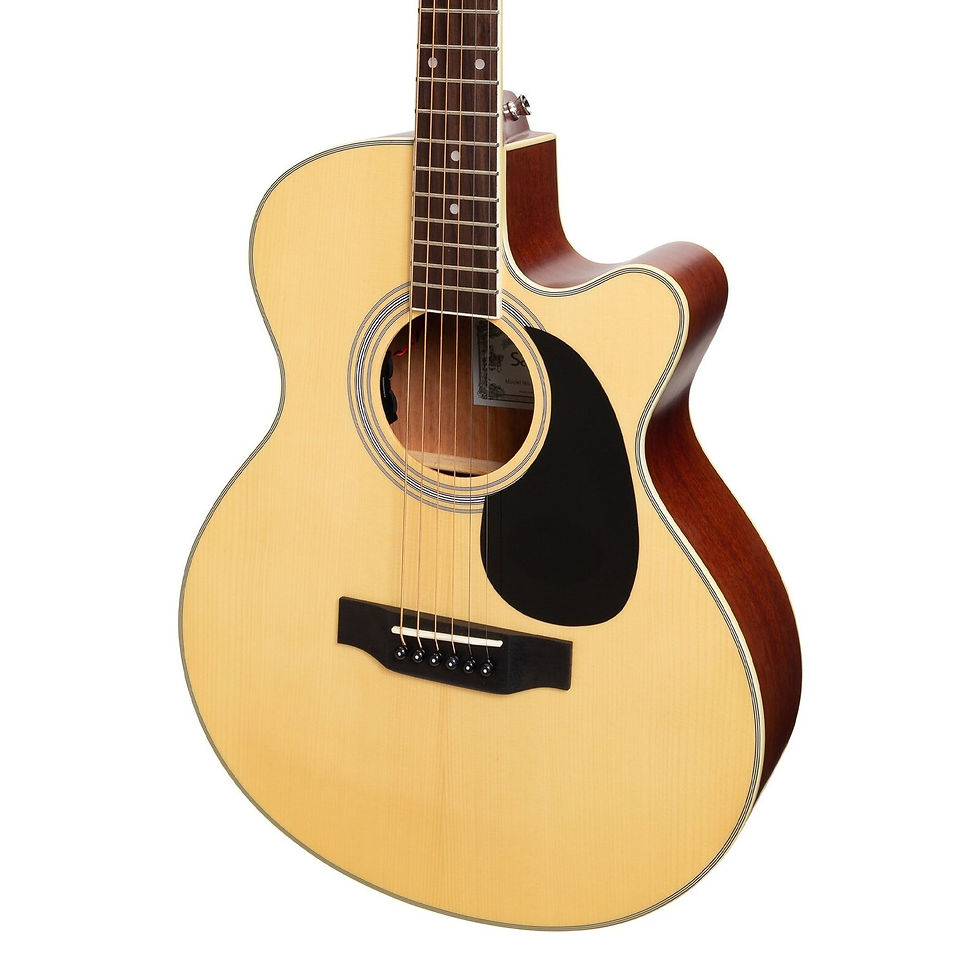 Thumbnail: SAGA '700 SERIES' SOLID SPRUCE TOP ACOUSTIC-ELECTRIC SMALL-BODY CUTAWAY GUITAR