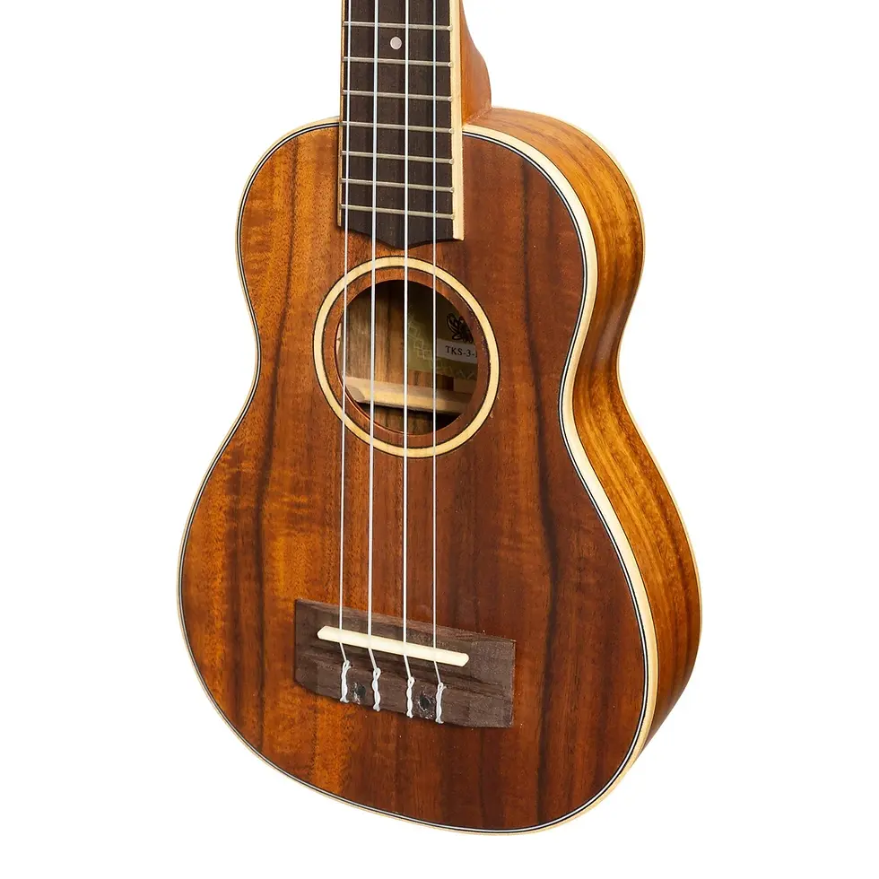 Thumbnail: TIKI 3 SERIES KOA SOPRANO UKULELE WITH GIG BAG NATURAL SATIN