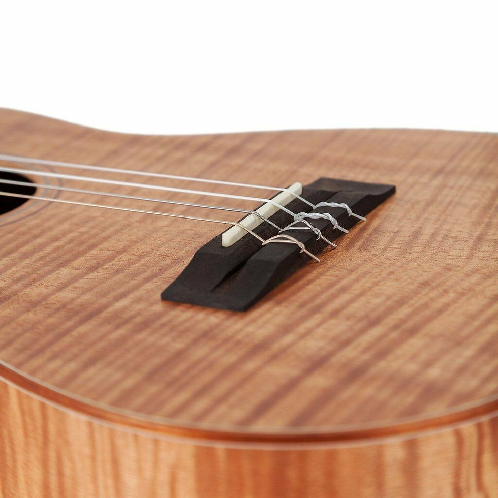 Thumbnail: TIKI 2 SERIES MAHOGANY FLAME TOP BARITONE ELECTRIC UKULELE W/ GIG BAG NAT SATIN