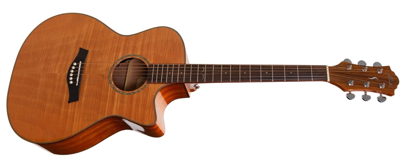 RANCH FLAME MAPLE TOP ACOUSTIC-ELECTRIC SMALL BODY CUTAWAY GUITAR NATURAL GLOSS