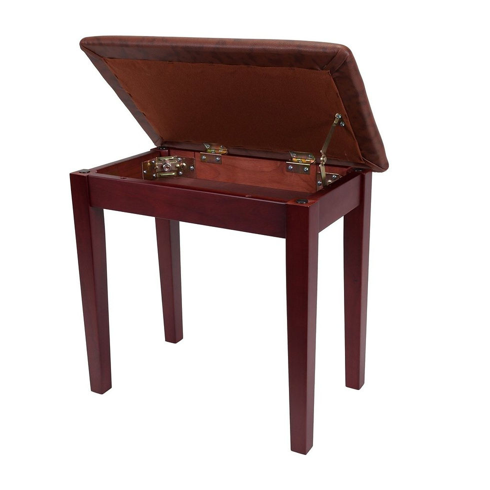Thumbnail: CROWN COMPACT PIANO STOOL WITH STORAGE (MAHOGANY)