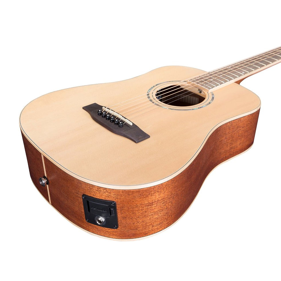 Thumbnail: TIMBERIDGE SERIES-1 SPRUCE SOLID TOP TRAVELLER MINI ACOUST-ELEC GUITAR NAT SATIN