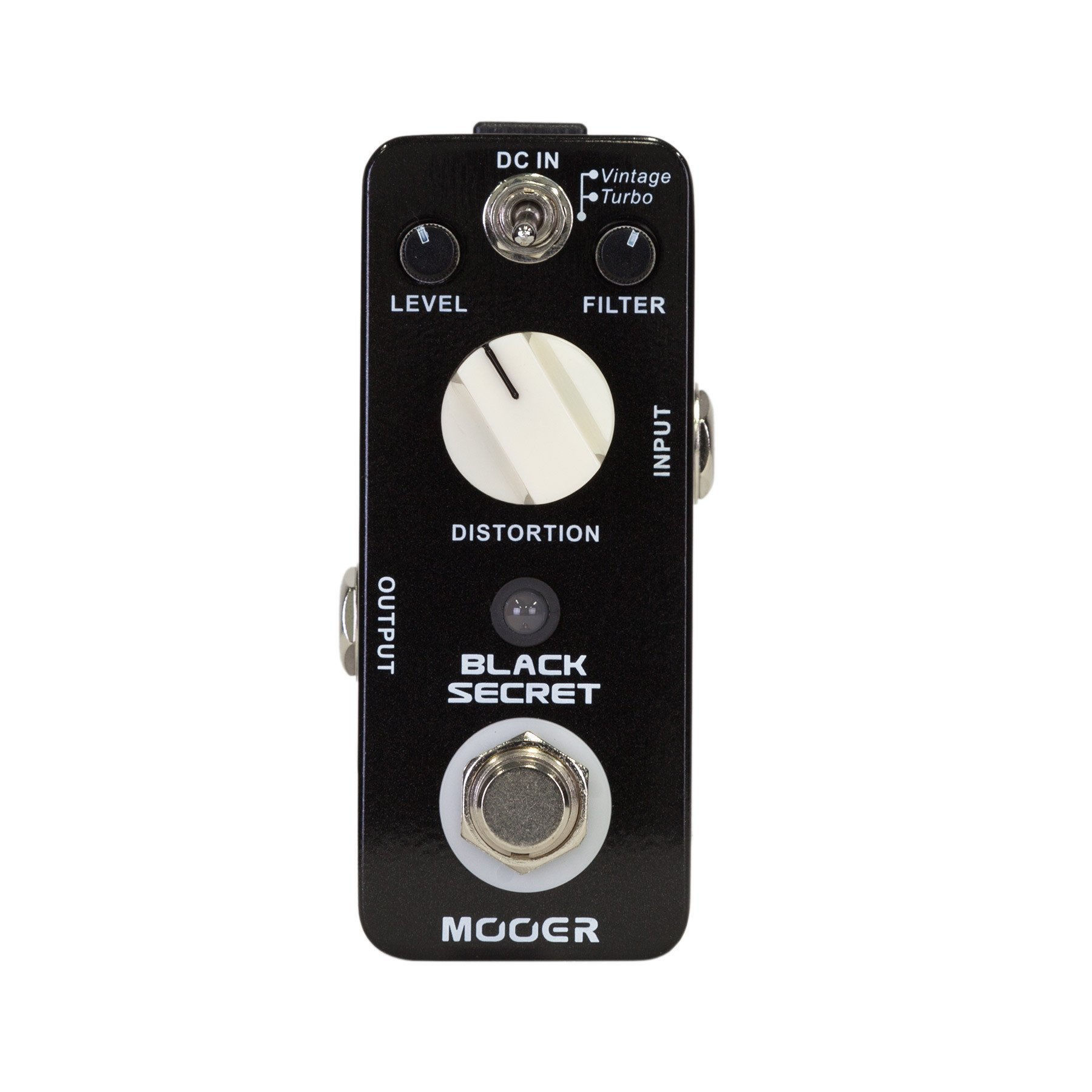 MOOER BLACK SECRET VINTAGE & TURBO DISTORTION MICRO GUITAR EFFECTS PEDAL