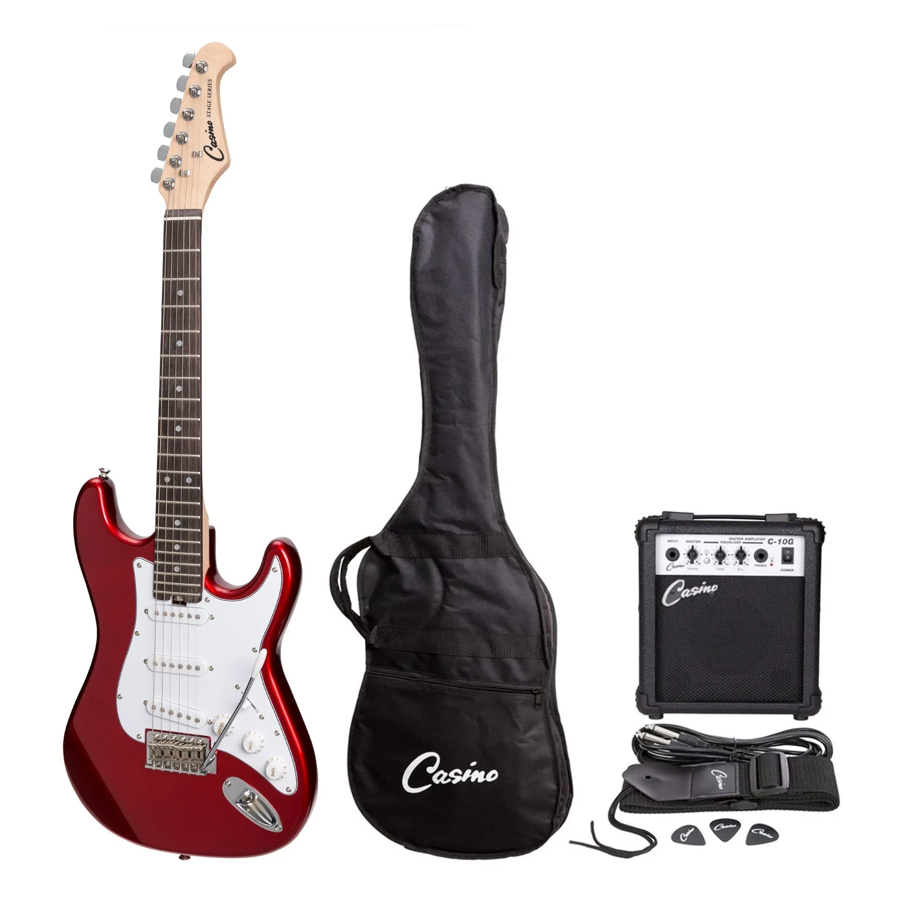 CASINO ST STYLE SHORT SALE ELECTRIC GUITAR 10 WATT AMP PACK