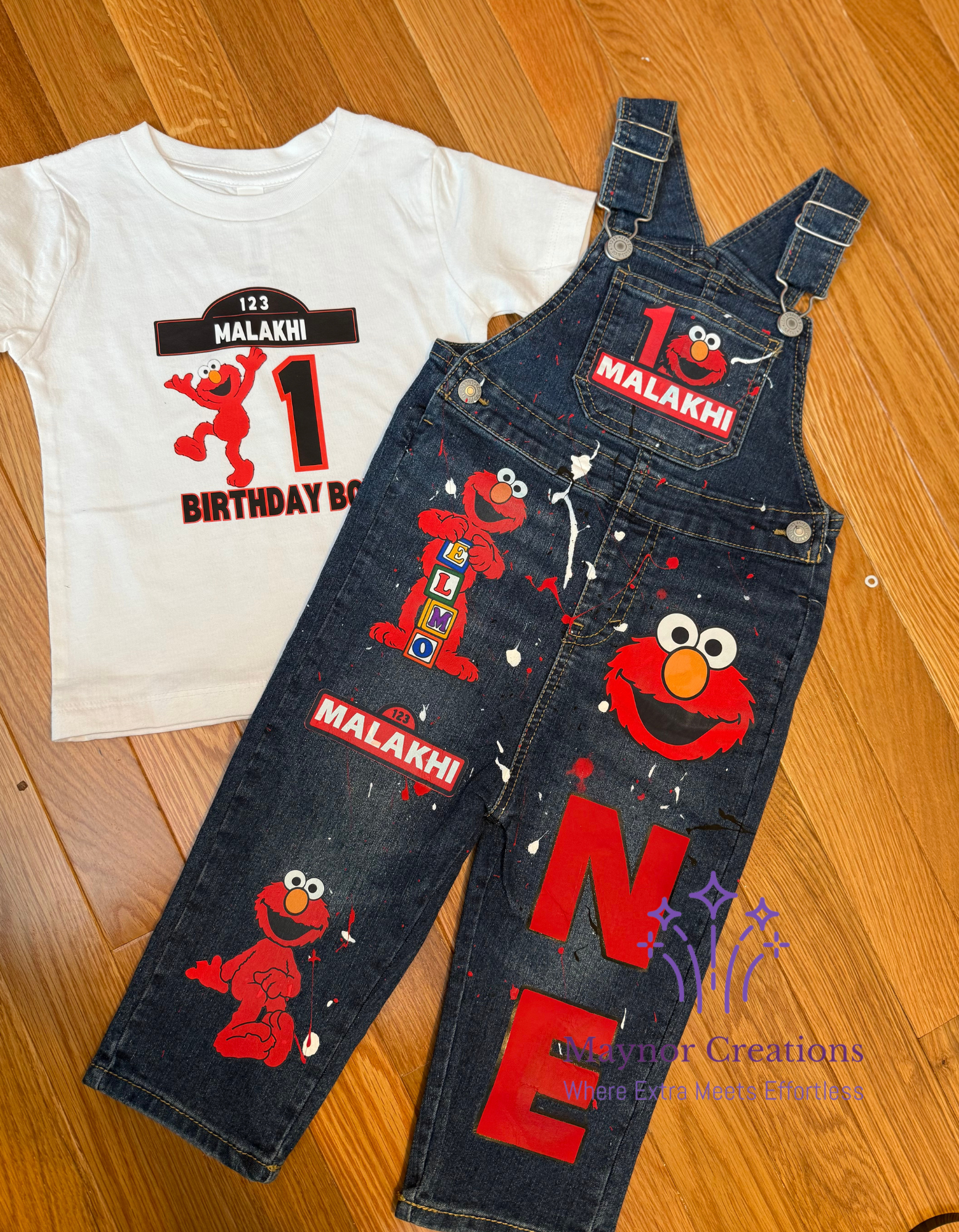 Birthday Overalls Set