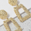 Thumbnail: Long Trapezoid Hoop Drop Earrings