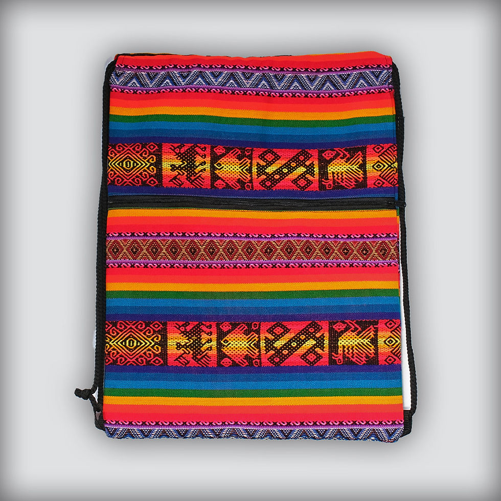 Sportbeutel aus Bolivien Rückseite