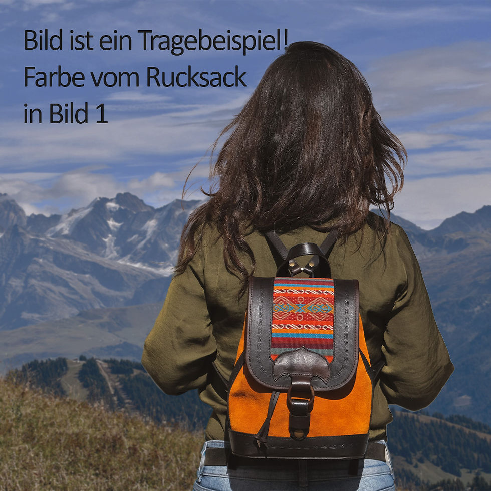 Miniaturbild: Rucksack Leder Bolivien "Cochabamba" Rot