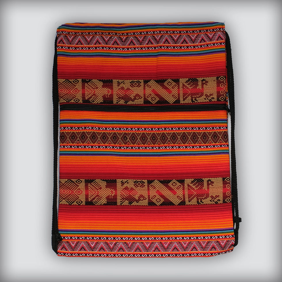 Sportbeutel aus Bolivien Rückseite