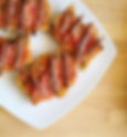 Tostada de anchoas y tomate.