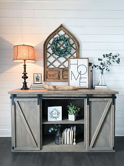 AE Custom Barn Door Console Table
