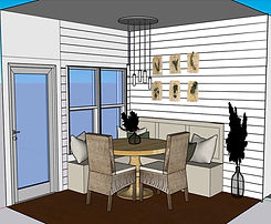 BW Dinning Nook 3D Design