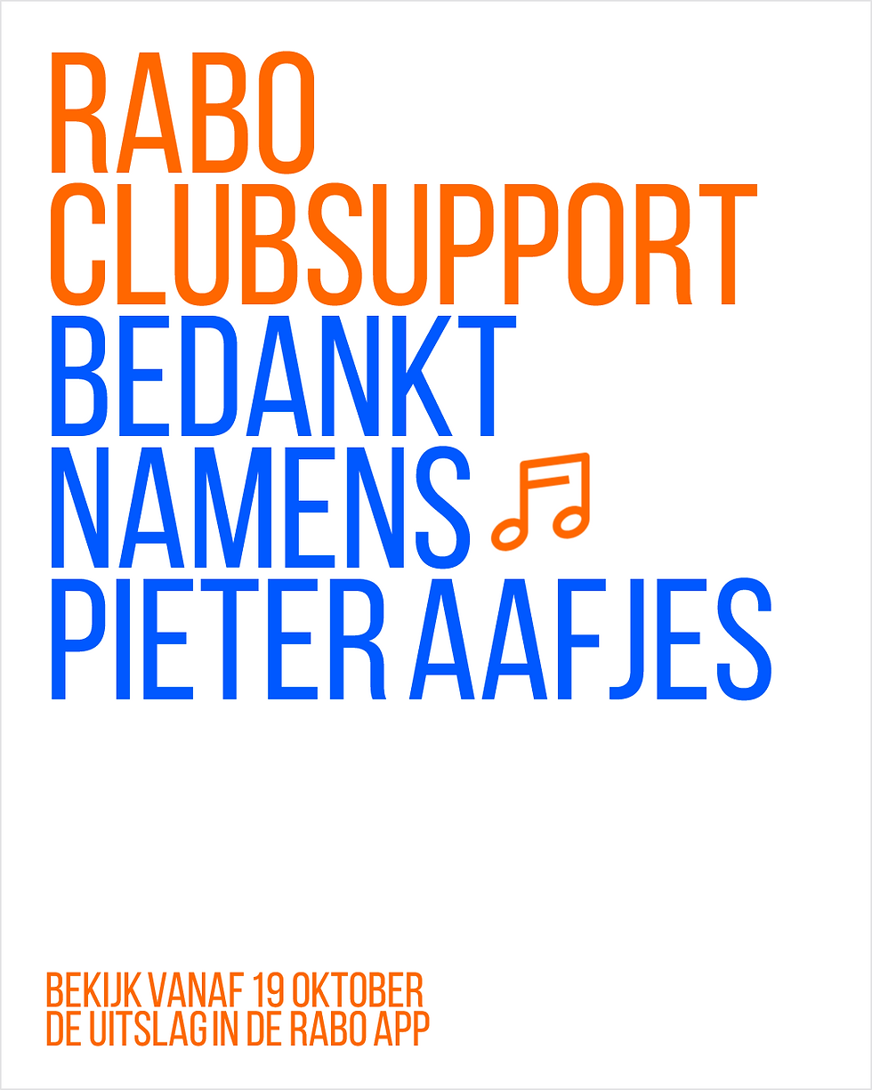 Mooi bedrag van RaboClubsupport!