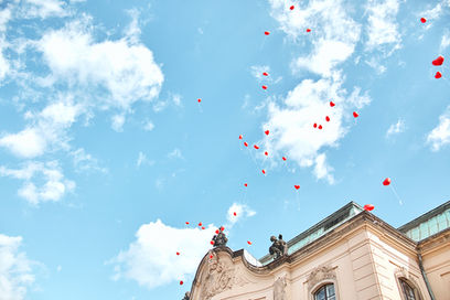 Luftballon fliegen über Dresden 