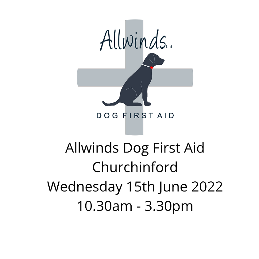 Allwinds Dog First Aid - Churchinford Cricket Pavilion