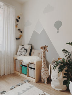 Krippe, Kinderzimmer, schön, hell, gemütlich, Innenarchitektur,