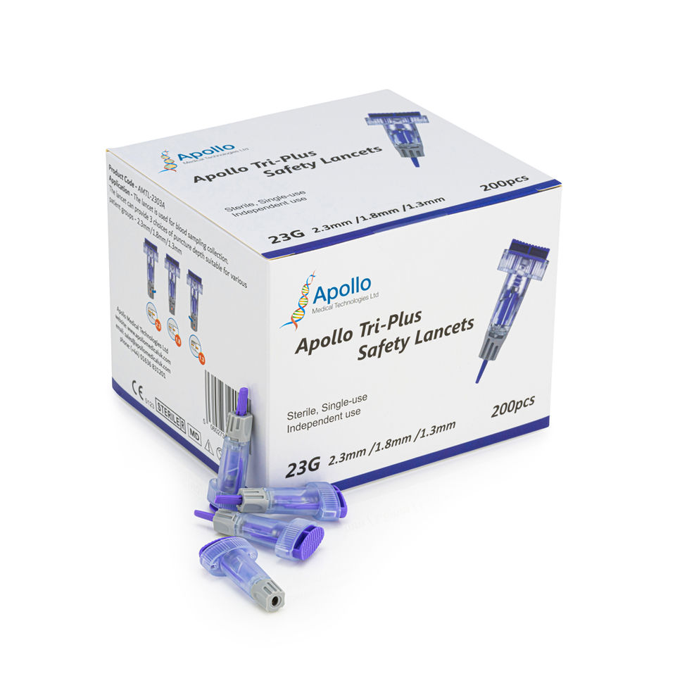 Apollo Tri-Plus Adjustable Safety Lancet