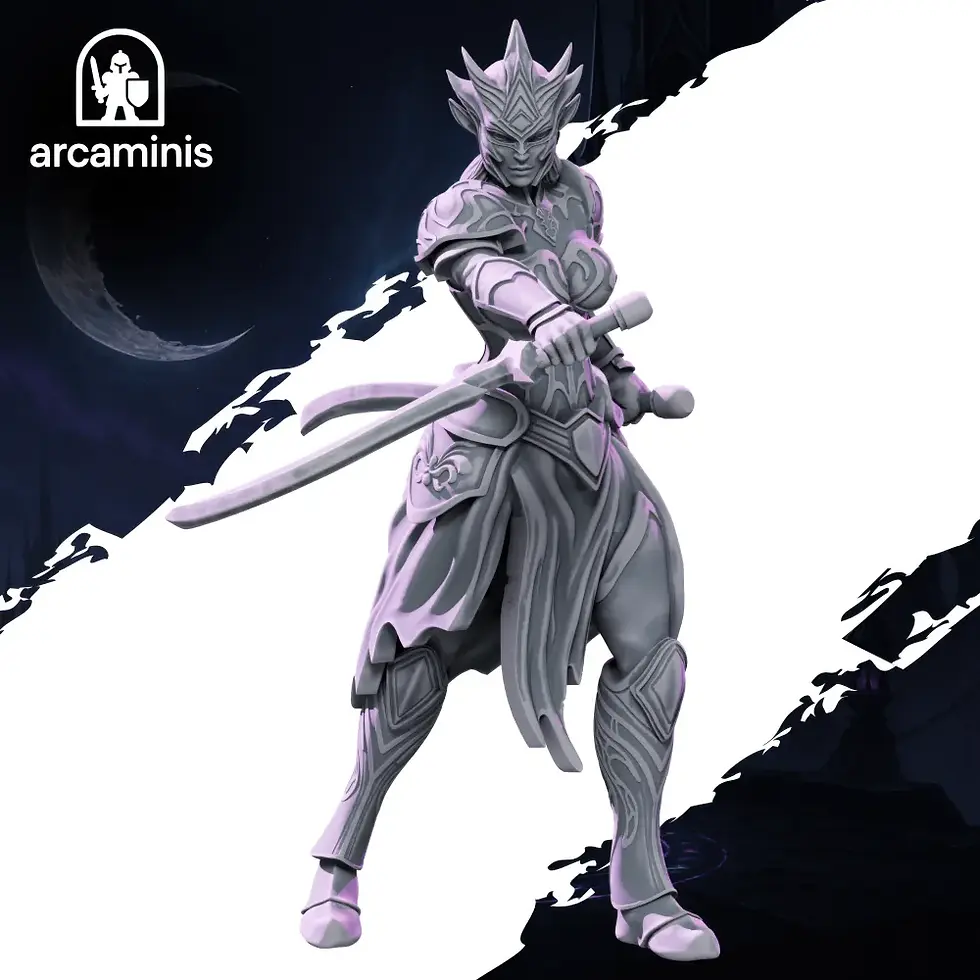 Thumbnail: 10x Staffall Twinblades & Nightveil Spearguards (32mm)