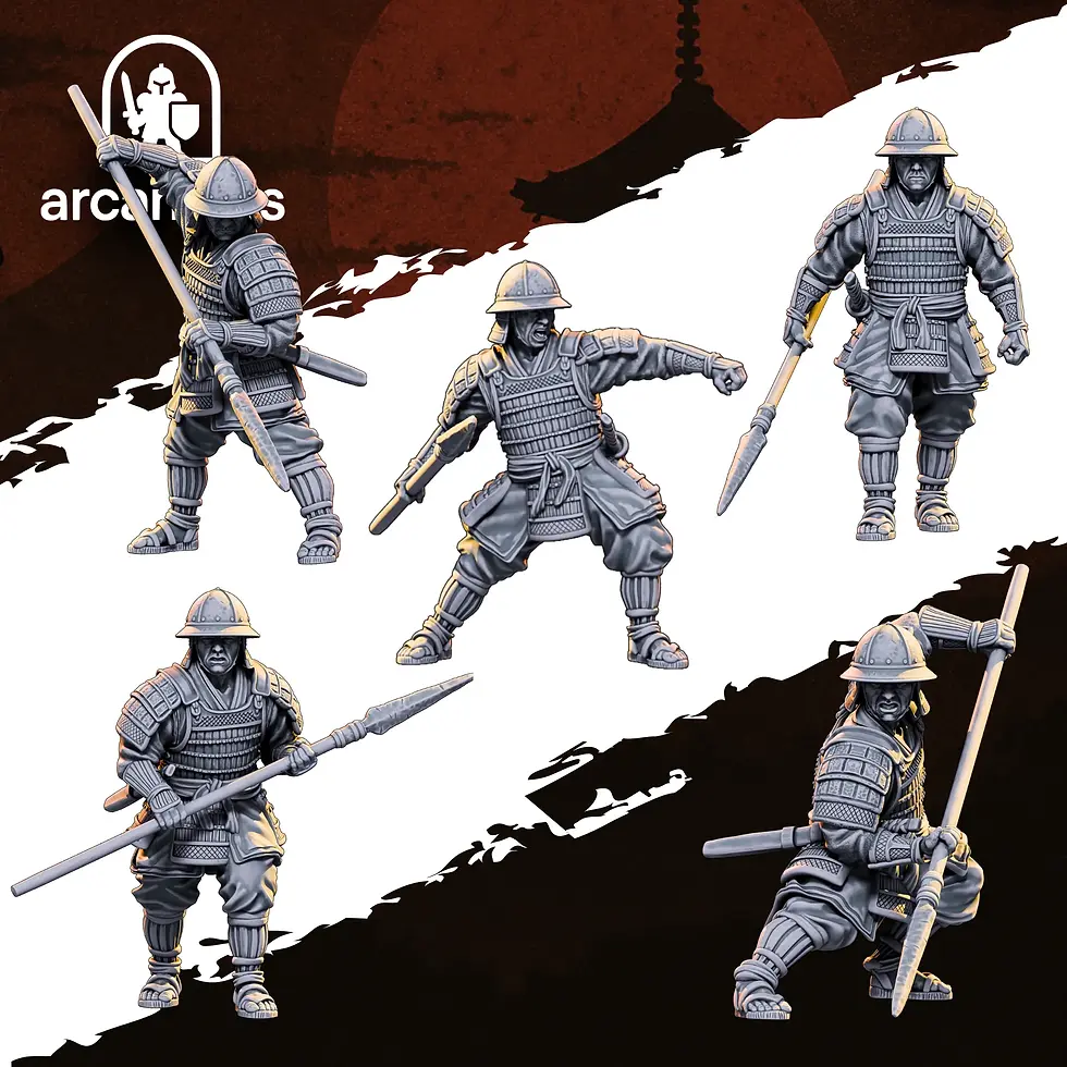 Thumbnail: 10x Ishikari Spearmen & Swordsmen (32mm)
