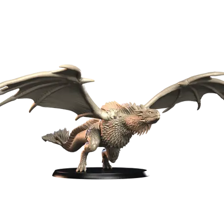 Drogoth the dragon wings spread and leaning forward
