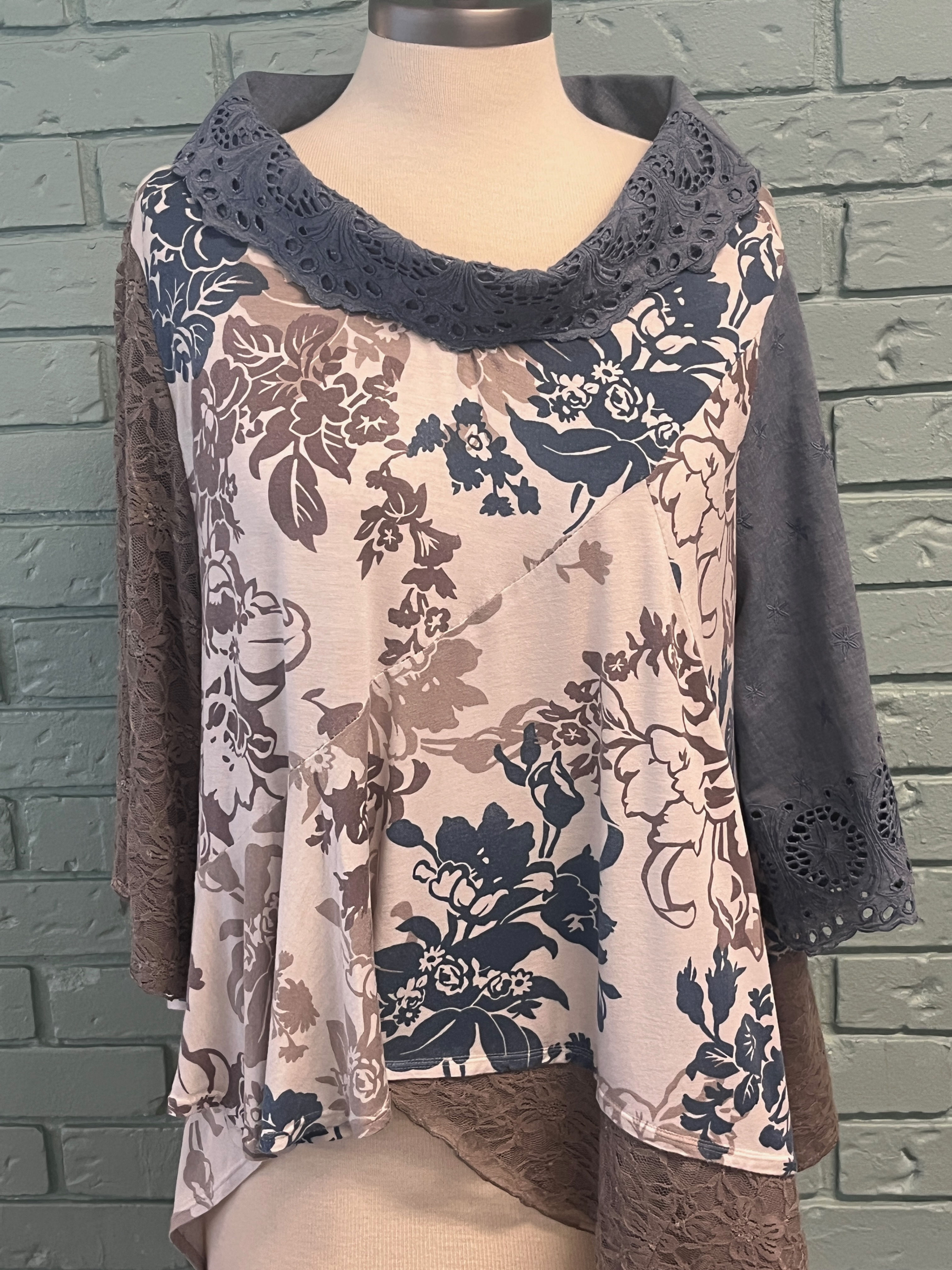 Elegant and Swingy Easy Fit One-of-a-Kind Tunic- L-XL