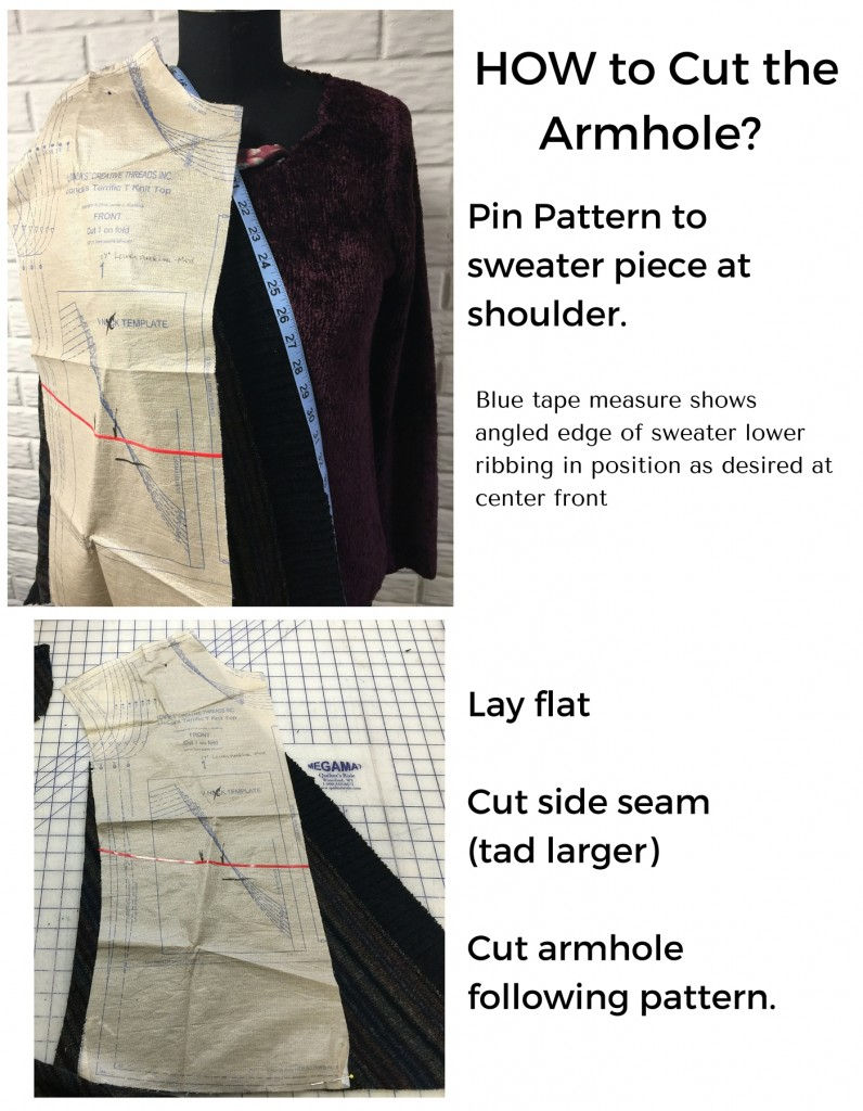 how to cut the armhole