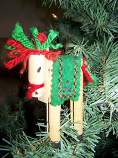 Clothespin Tree Ornaments/Package Toppers